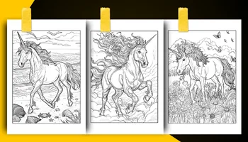 Unicorn Coloring Book For Adults and Teens Coloring Sheets Examples