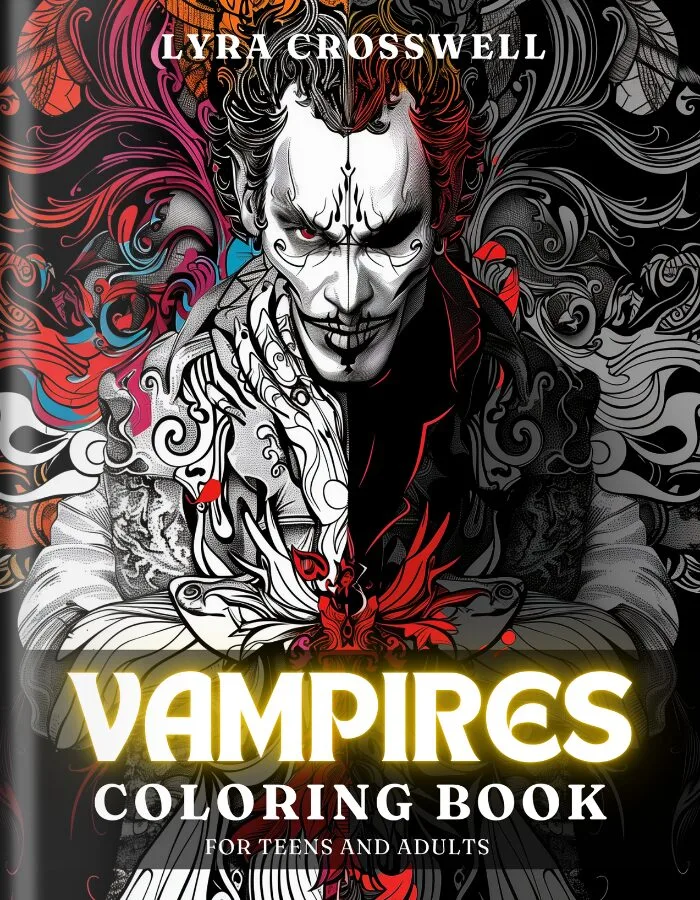 Vampire Coloring Book For Adults and Teens - Cover 1
