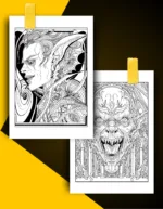 Vampire Coloring Book Pages Examples 1
