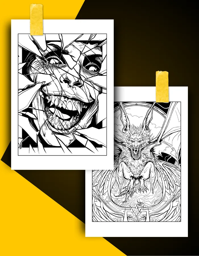 Vampire Coloring Book Pages Examples