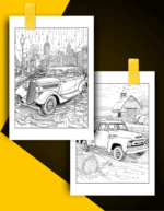 Vintage Cars Coloring Book Pages Examples 3