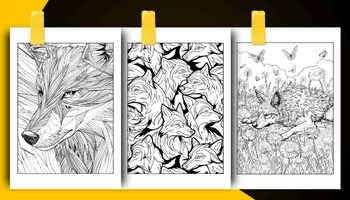 Wolf Coloring Book For Adults and Teens Coloring Sheets Examples